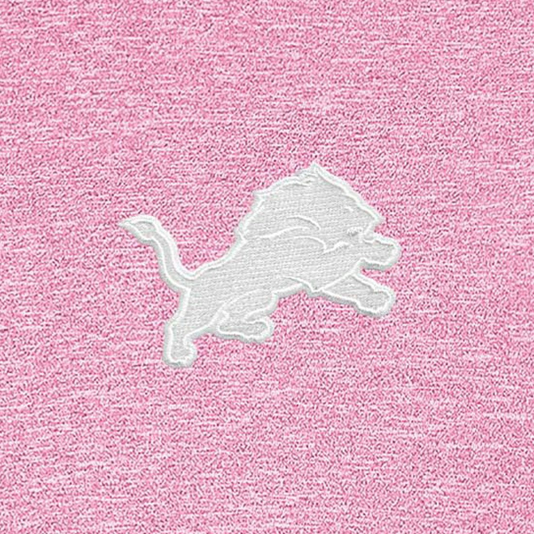 Detroit Lions Antigua Hunk Quarter-Zip Pullover Top Pink