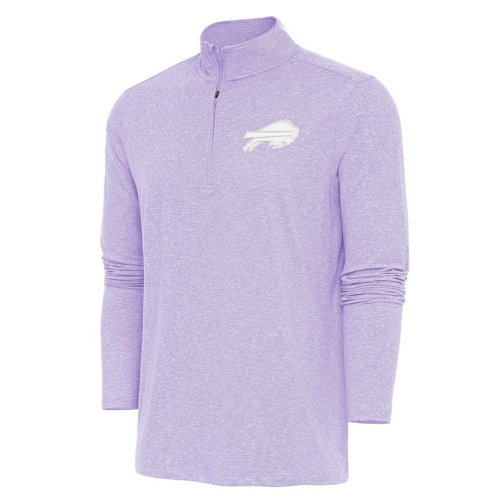 Buffalo Bills Antigua Hunk Quarter-Zip Pullover Top Lavender