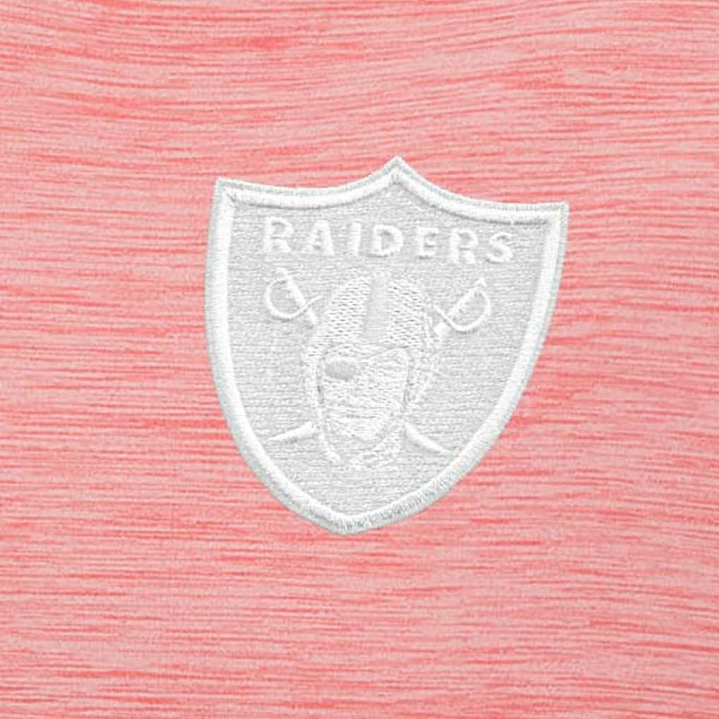 Las Vegas Raiders Antigua Bright Quarter-Zip Pullover Top Coral