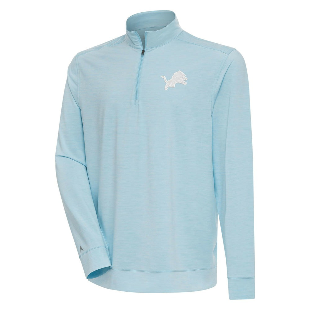 Detroit Lions Antigua Bright Quarter-Zip Pullover Top Powder Blue