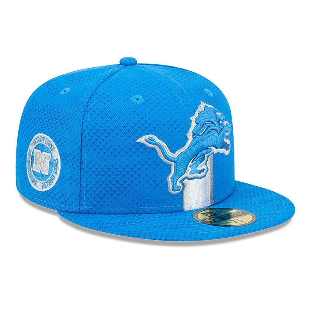 Detroit Lions New Era 2024 Sideline 59FIFTY Fitted Hat Blue