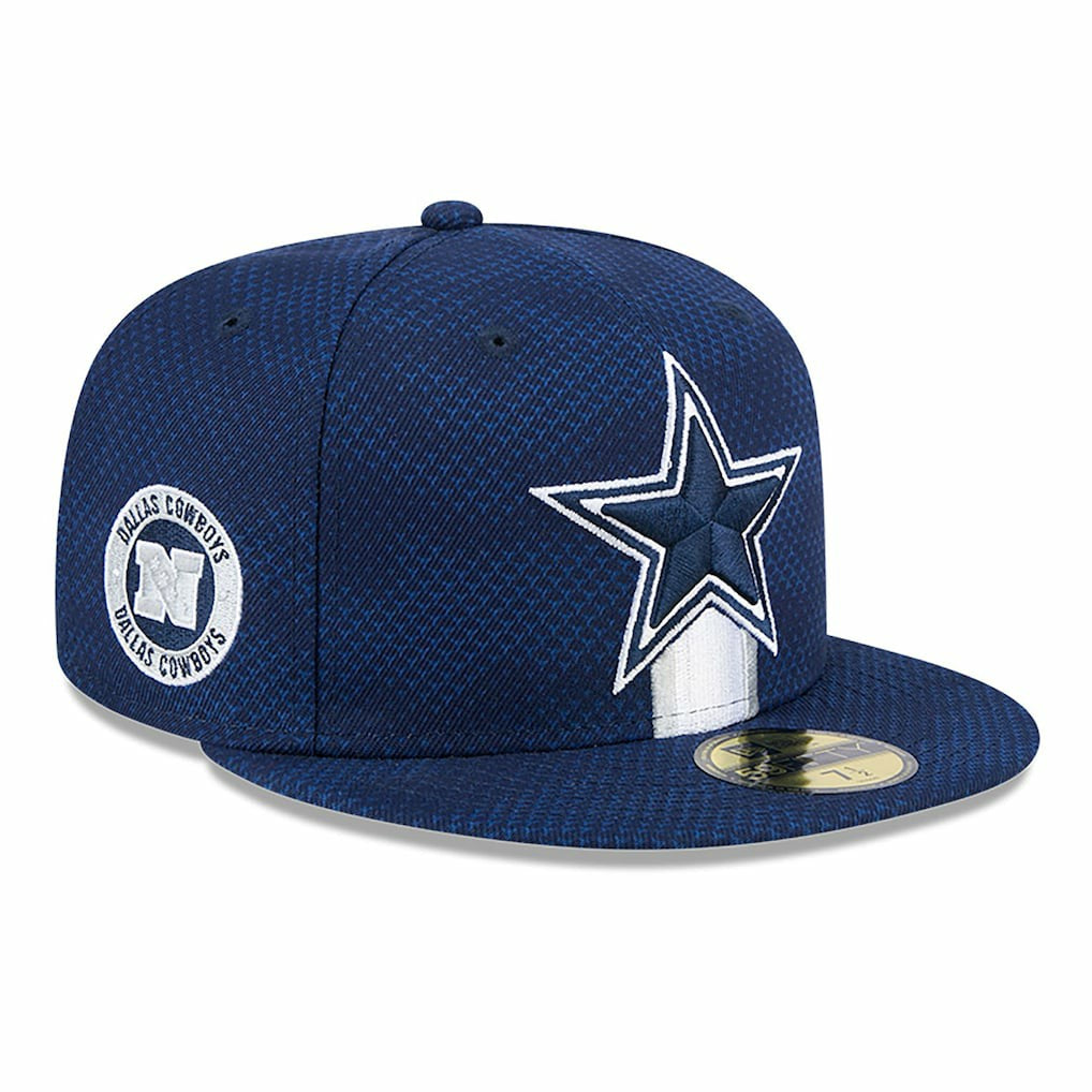 Dallas Cowboys New Era 2024 Sideline 59FIFTY Fitted Hat Navy