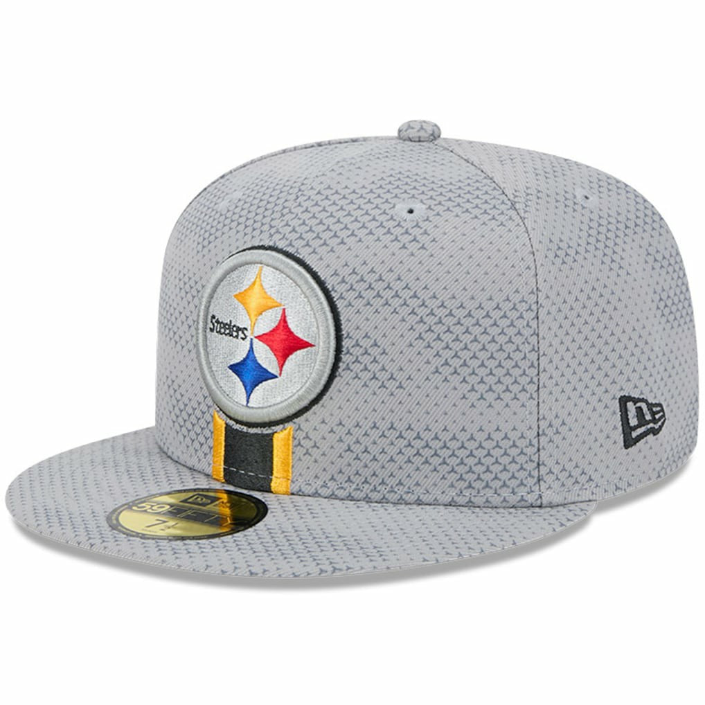 Pittsburgh Steelers New Era 2024 Sideline 59FIFTY Fitted Hat Gray