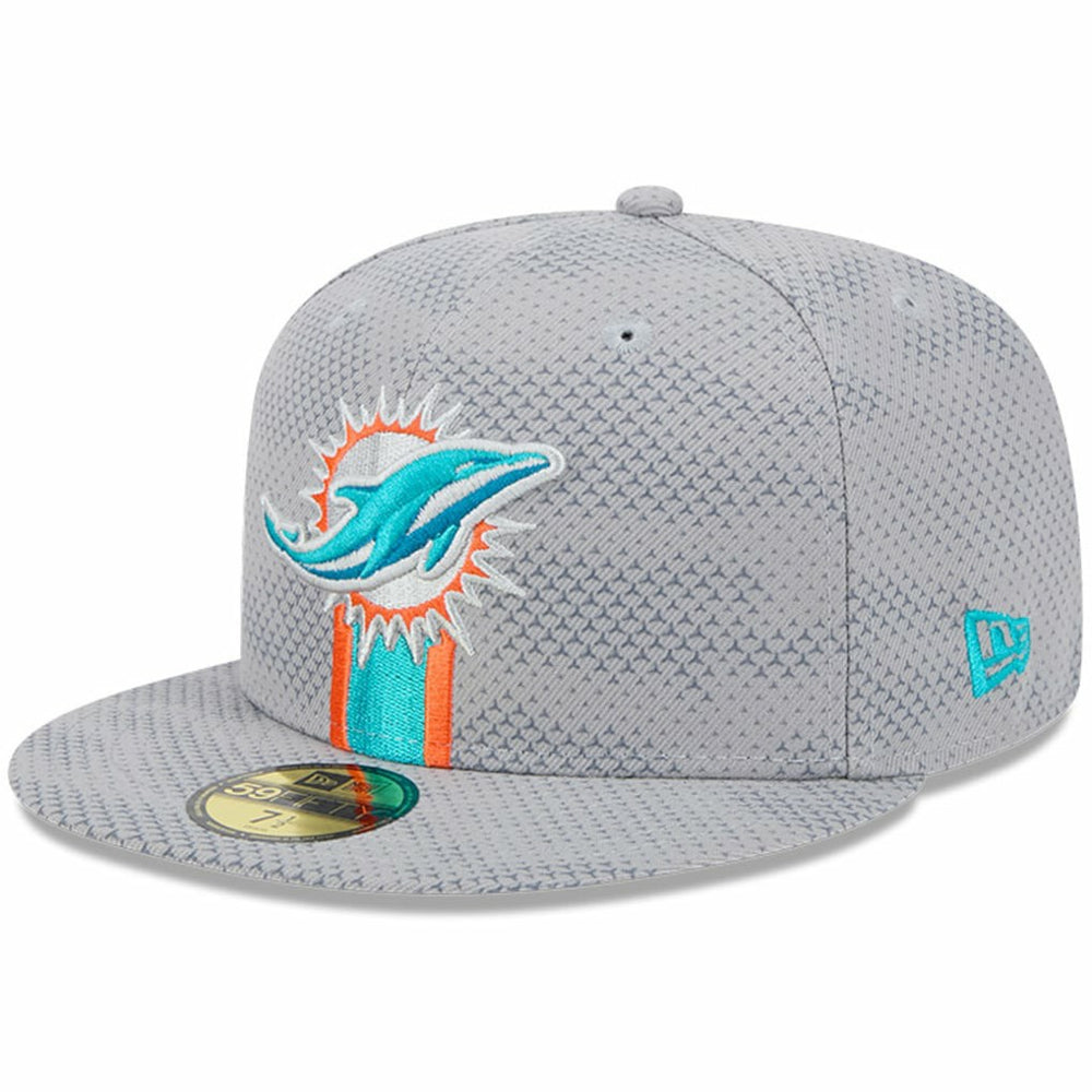 Miami Dolphins New Era 2024 Sideline 59FIFTY Fitted Hat Gray