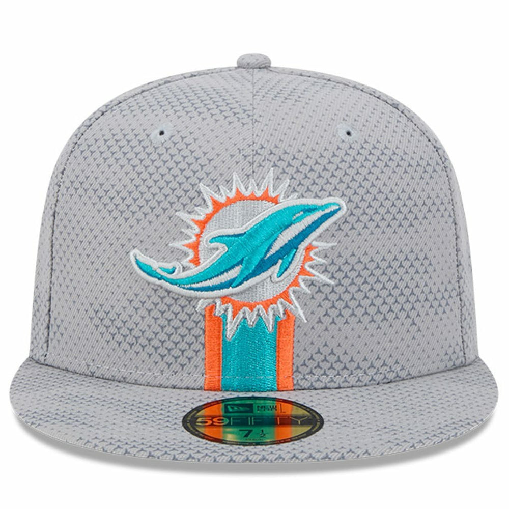 Miami Dolphins New Era 2024 Sideline 59FIFTY Fitted Hat Gray