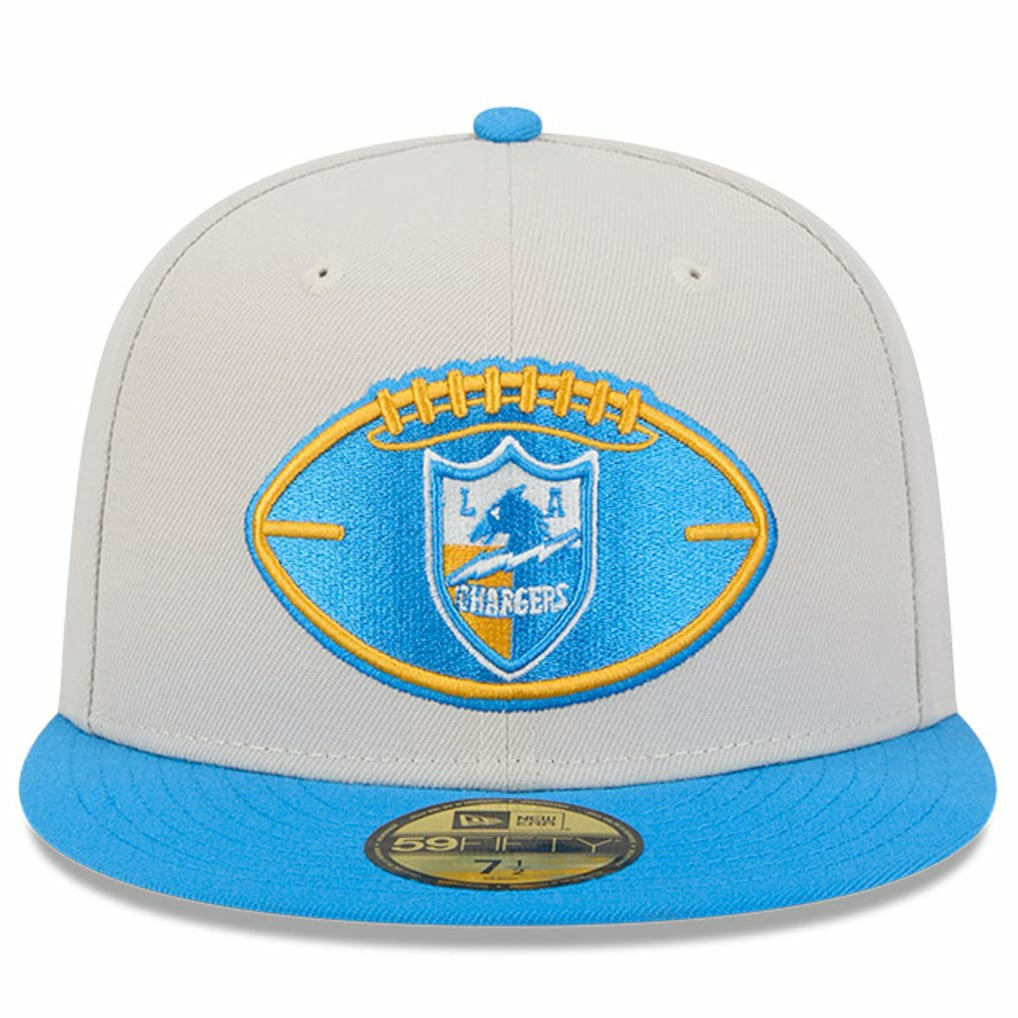 Los Angeles Chargers New Era 2024 Sideline Historic 59FIFTY Fitted Hat Stone/Powder Blue