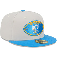 Los Angeles Chargers New Era 2024 Sideline Historic 59FIFTY Fitted Hat Stone/Powder Blue