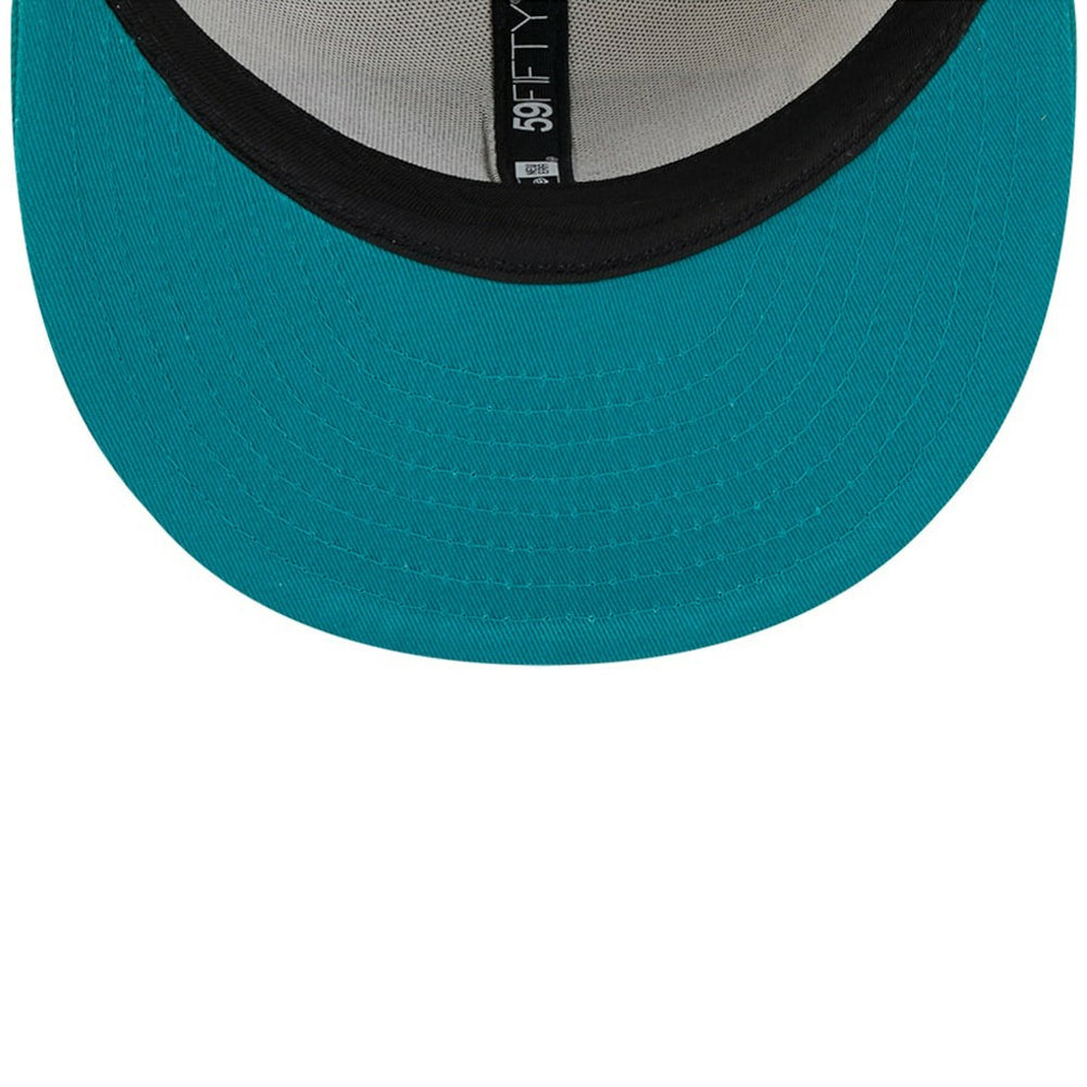 Miami Dolphins New Era 2024 Sideline Historic 59FIFTY Fitted Hat Stone/Aqua