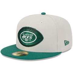 New York Jets New Era 2024 Sideline Historic 59FIFTY Fitted Hat Stone/Green