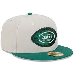 New York Jets New Era 2024 Sideline Historic 59FIFTY Fitted Hat Stone/Green