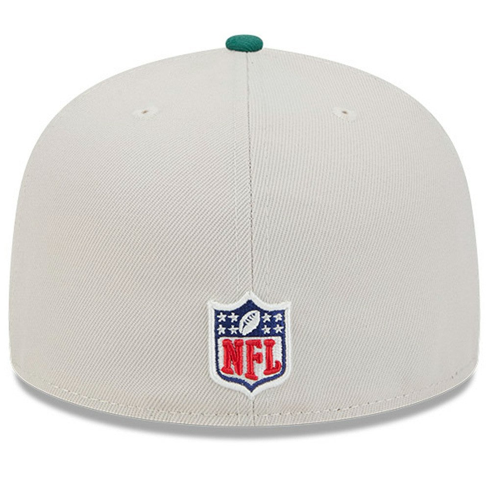 New York Jets New Era 2024 Sideline Historic 59FIFTY Fitted Hat Stone/Green