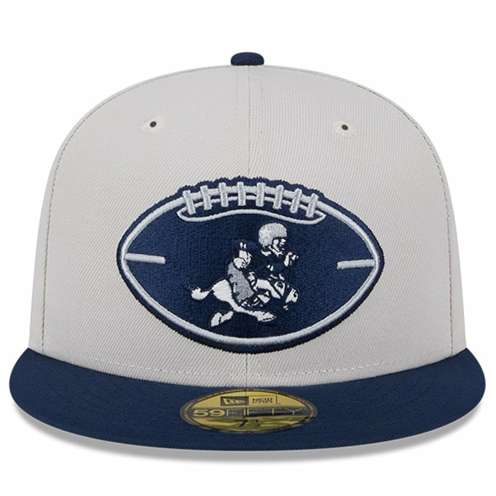 Dallas Cowboys New Era 2024 Sideline Historic 59FIFTY Fitted Hat Stone/Navy