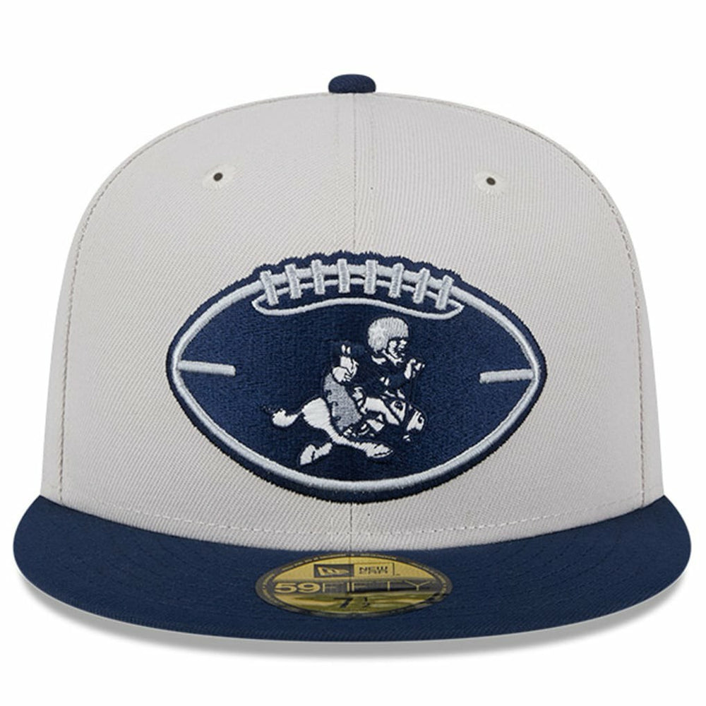 Dallas Cowboys New Era 2024 Sideline Historic 59FIFTY Fitted Hat Stone/Navy