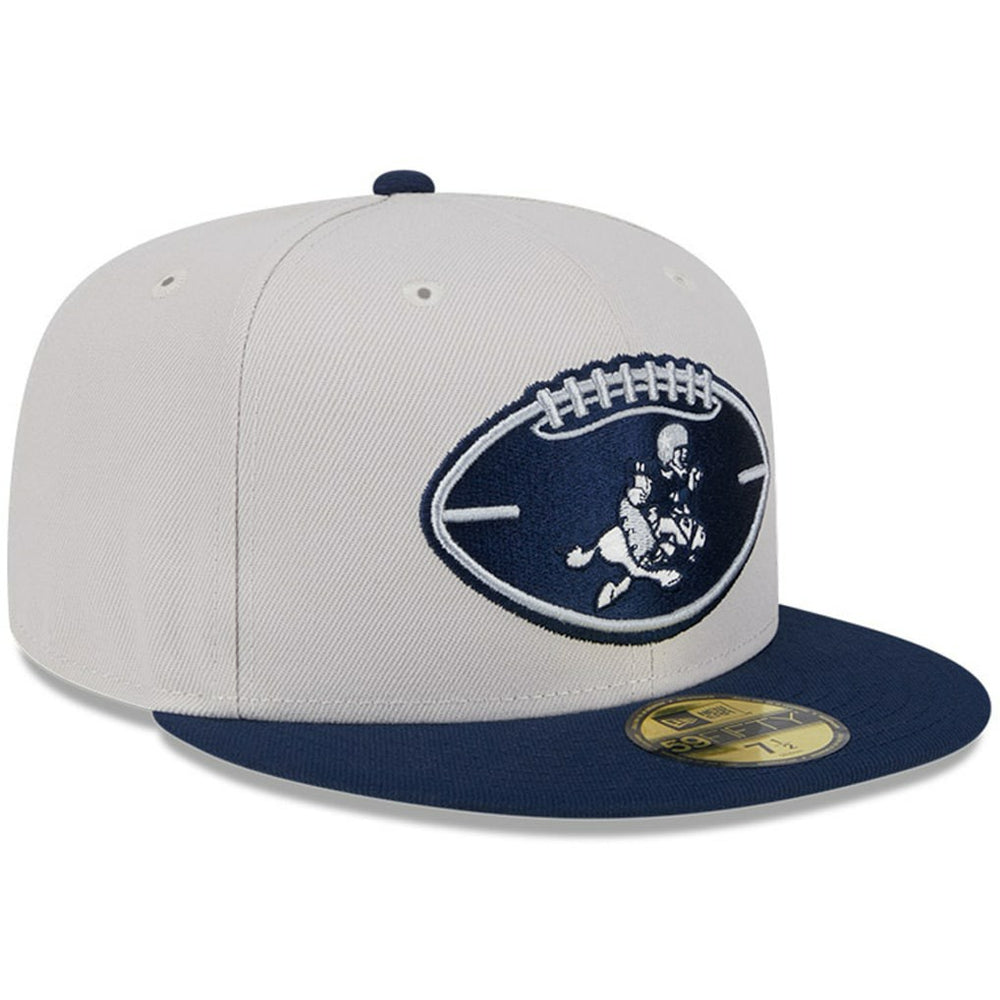 Dallas Cowboys New Era 2024 Sideline Historic 59FIFTY Fitted Hat Stone/Navy