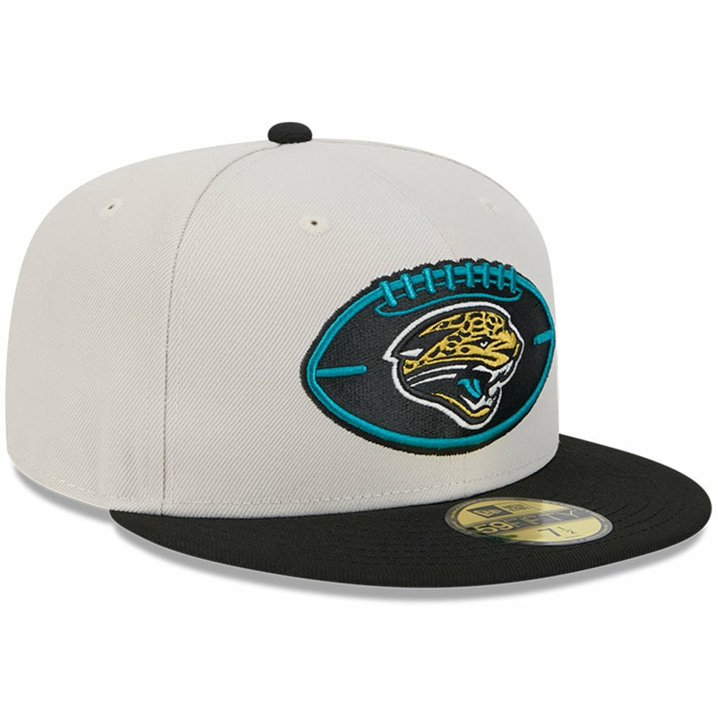 Jacksonville Jaguars New Era 2024 Sideline Historic 59FIFTY Fitted Hat Stone/Black