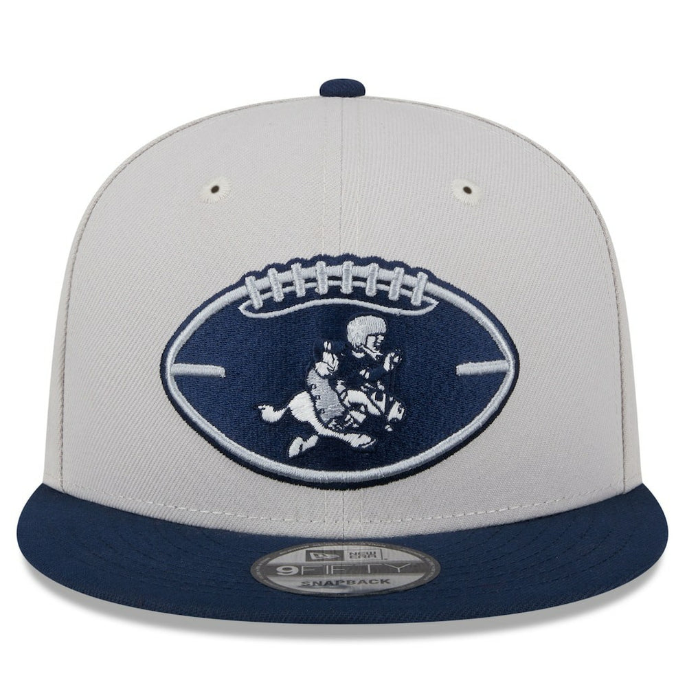Dallas Cowboys New Era 2024 Sideline Historic 9FIFTY Snapback Hat Stone/Navy