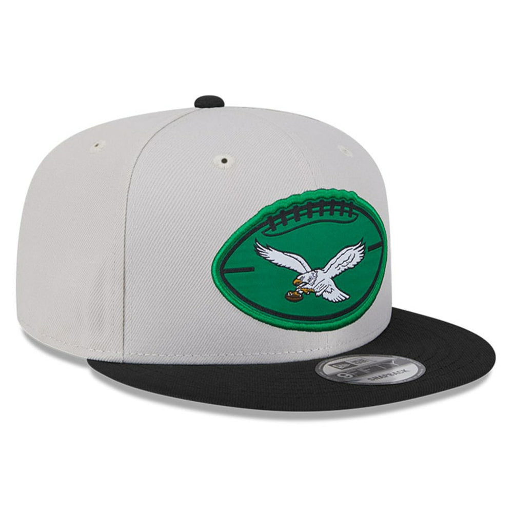 Philadelphia Eagles New Era 2024 Sideline Historic 9FIFTY Snapback Hat Stone/Black