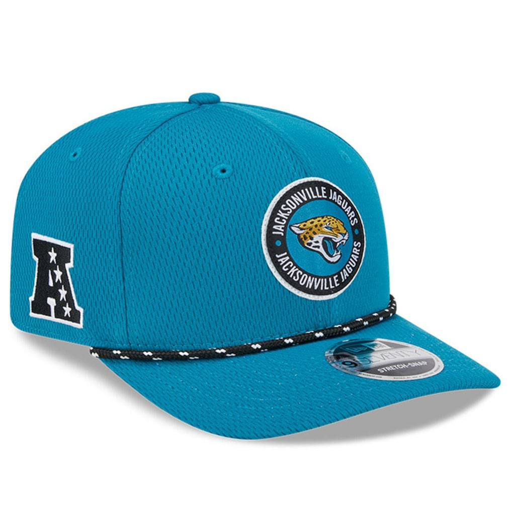 Jacksonville Jaguars New Era 2024 Sideline 9SEVENTY Stretch-Snap Hat Teal