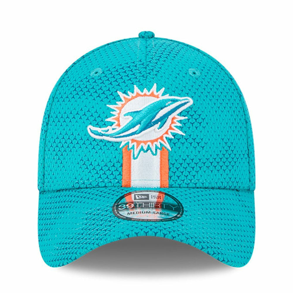 Miami Dolphins New Era 2024 Sideline 39THIRTY Flex Hat Aqua