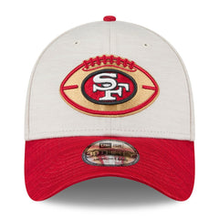 San Francisco 49ers New Era 2024 Sideline Historic 39THIRTY Flex Hat Stone/Scarlet