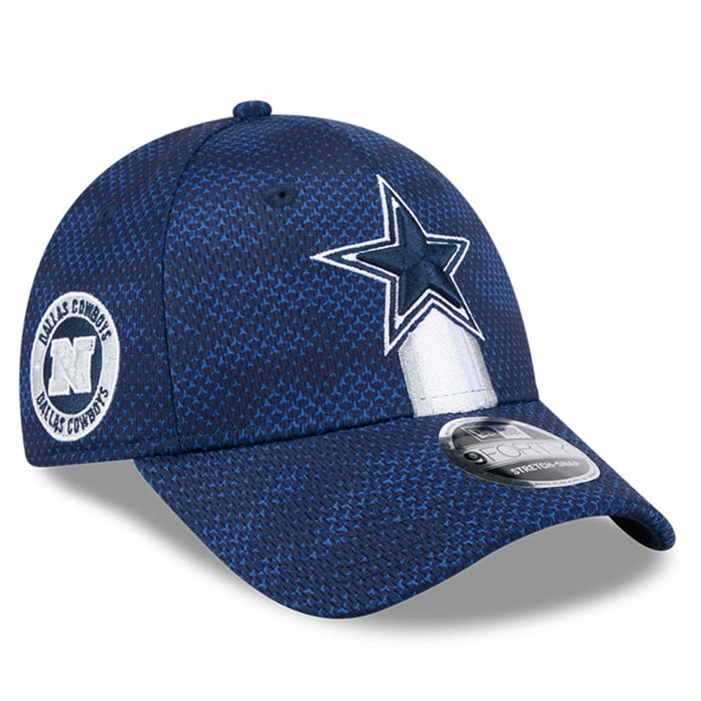Dallas Cowboys New Era 2024 Sideline 9FORTY Stretch-Snap Hat Navy