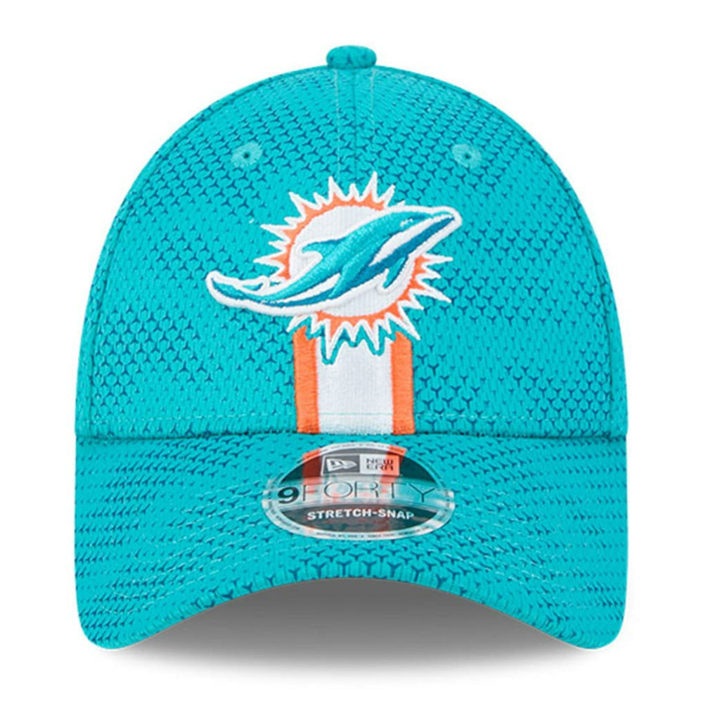 Miami Dolphins New Era 2024 Sideline 9FORTY Stretch-Snap Hat Aqua