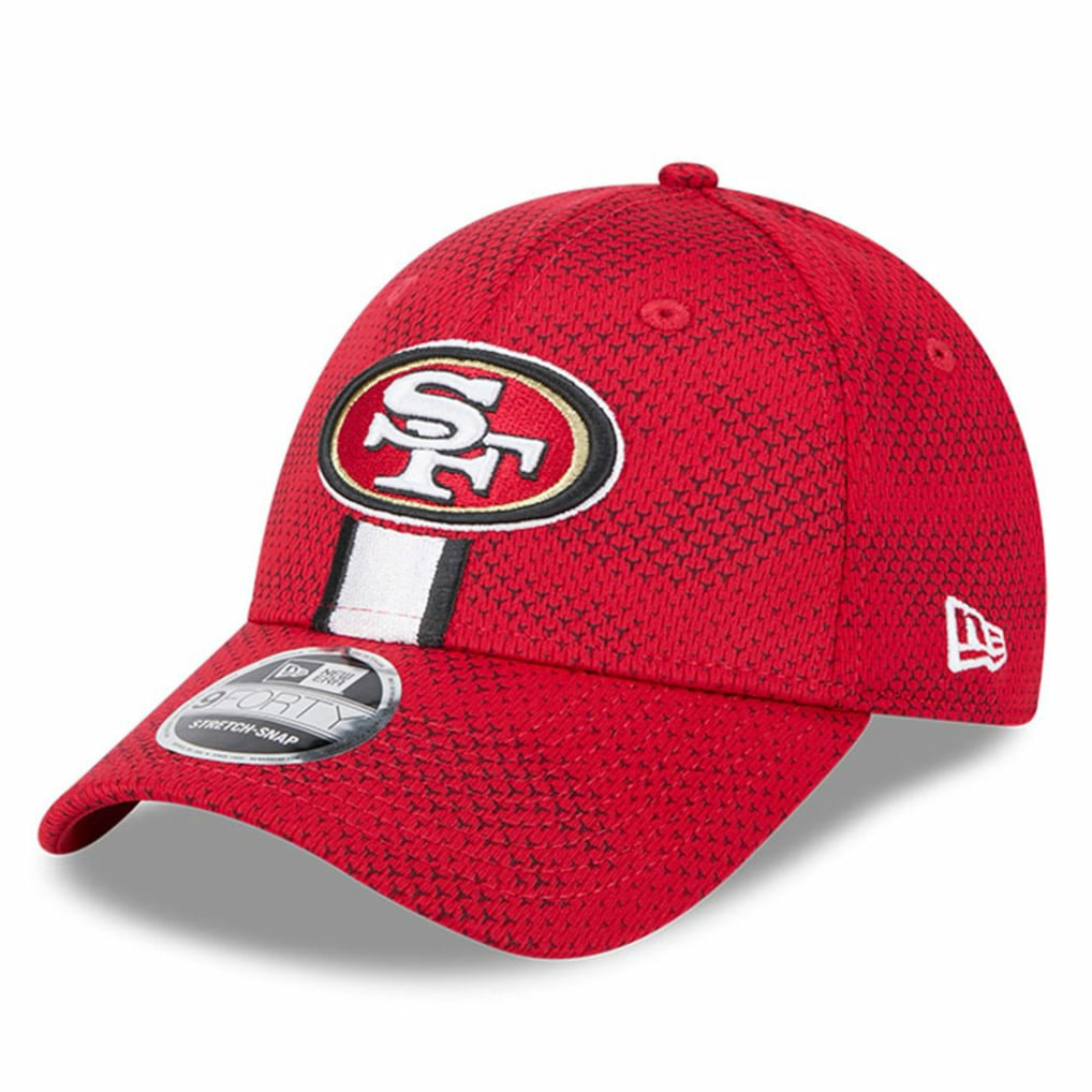 San Francisco 49ers New Era 2024 Sideline 9FORTY Stretch-Snap Hat Scarlet