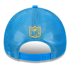 Los Angeles Chargers New Era 2024 Sideline Historic 9FORTY A-Frame Trucker Adjustable Hat Stone/Powder Blue