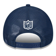 Dallas Cowboys New Era 2024 Sideline Historic 9FORTY A-Frame Trucker Adjustable Hat Stone/Navy