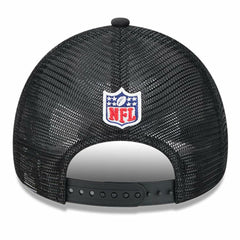 Jacksonville Jaguars New Era 2024 Sideline Historic 9FORTY A-Frame Trucker Adjustable Hat Stone/Black