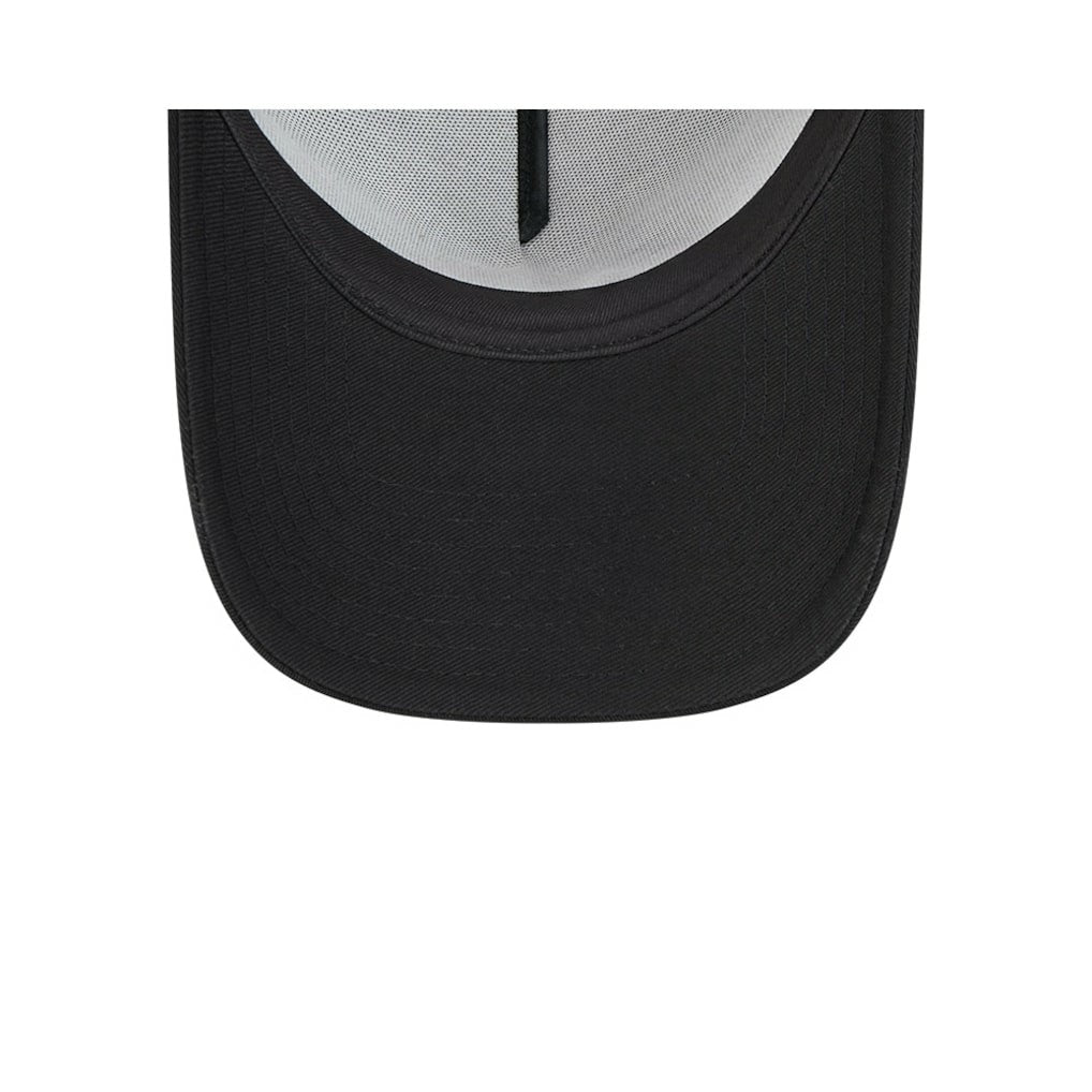 Las Vegas Raiders New Era 2024 Sideline Historic 9FORTY A-Frame Trucker Adjustable Hat Stone/Black