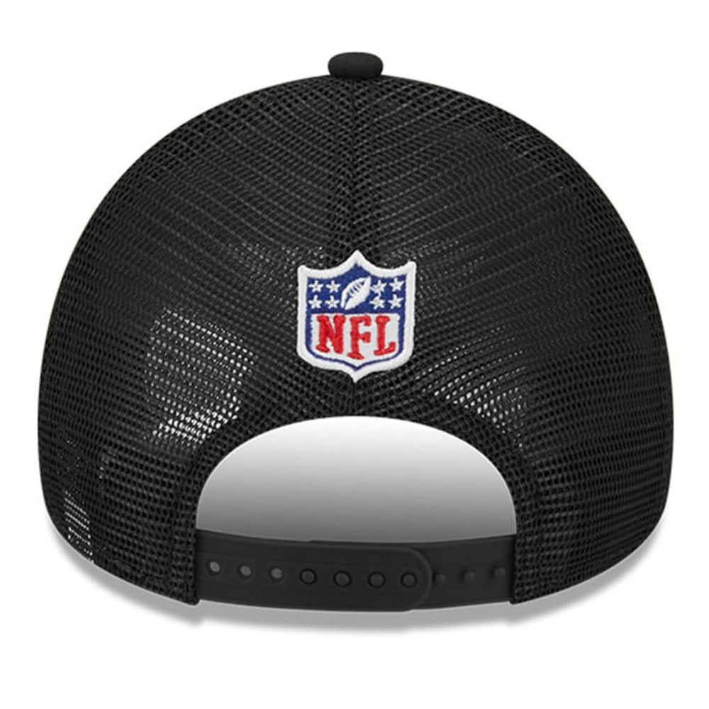 Philadelphia Eagles New Era 2024 Sideline Historic 9FORTY A-Frame Trucker Adjustable Hat Stone/Black