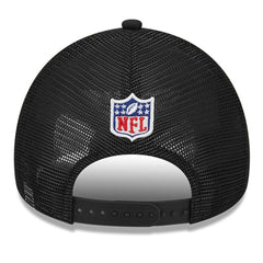 Philadelphia Eagles New Era 2024 Sideline Historic 9FORTY A-Frame Trucker Adjustable Hat Stone/Black