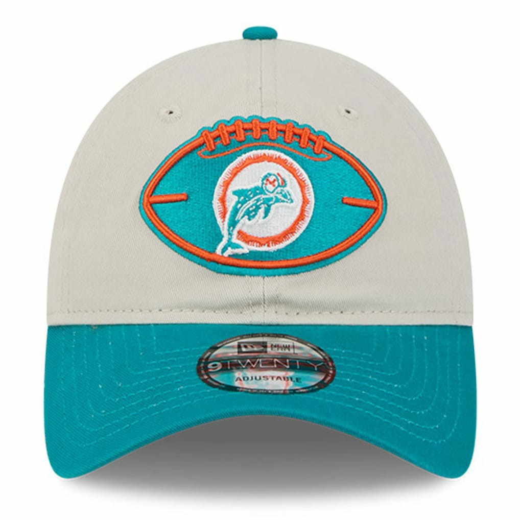 Miami Dolphins New Era 2024 Sideline Historic 9TWENTY Adjustable Hat Stone/Aqua
