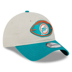 Miami Dolphins New Era 2024 Sideline Historic 9TWENTY Adjustable Hat Stone/Aqua
