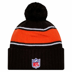 Cincinnati Bengals New Era 2024 Sideline Cuffed Knit Hat with Pom Black
