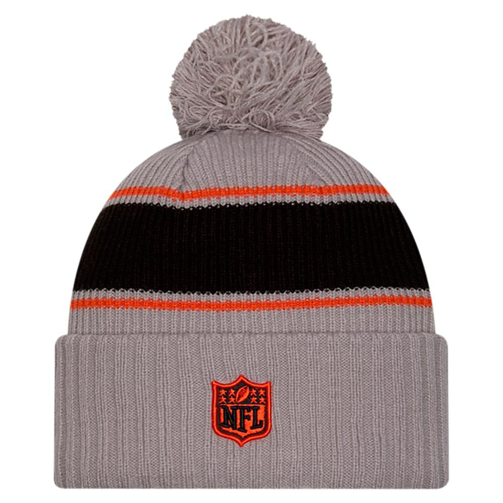 Cincinnati Bengals New Era 2024 Sideline Sport Cuffed Knit Hat with Pom Gray