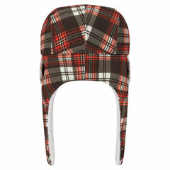 Cleveland Browns New Era Sideline Plaid Sherpa Trapper Hat Brown