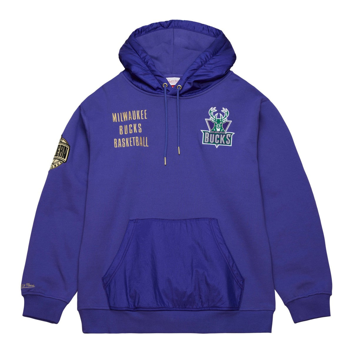 Milwaukee Bucks Team OG 2.0 Vintage Logo Fleece Pullover Hoodie Purple