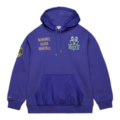 Milwaukee Bucks Team OG 2.0 Vintage Logo Fleece Pullover Hoodie Purple