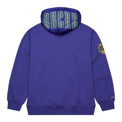 Milwaukee Bucks Team OG 2.0 Vintage Logo Fleece Pullover Hoodie Purple