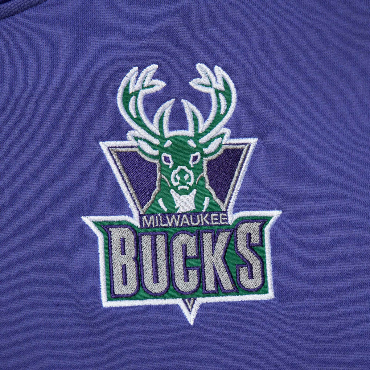 Milwaukee Bucks Team OG 2.0 Vintage Logo Fleece Pullover Hoodie Purple