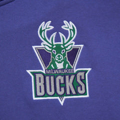 Milwaukee Bucks Team OG 2.0 Vintage Logo Fleece Pullover Hoodie Purple