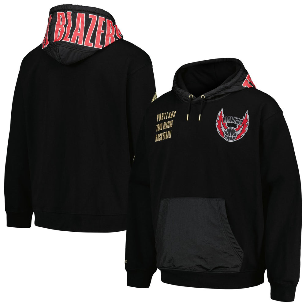 Portland Trail Blazers Team OG 2.0 Vintage Logo Fleece Pullover Hoodie Black