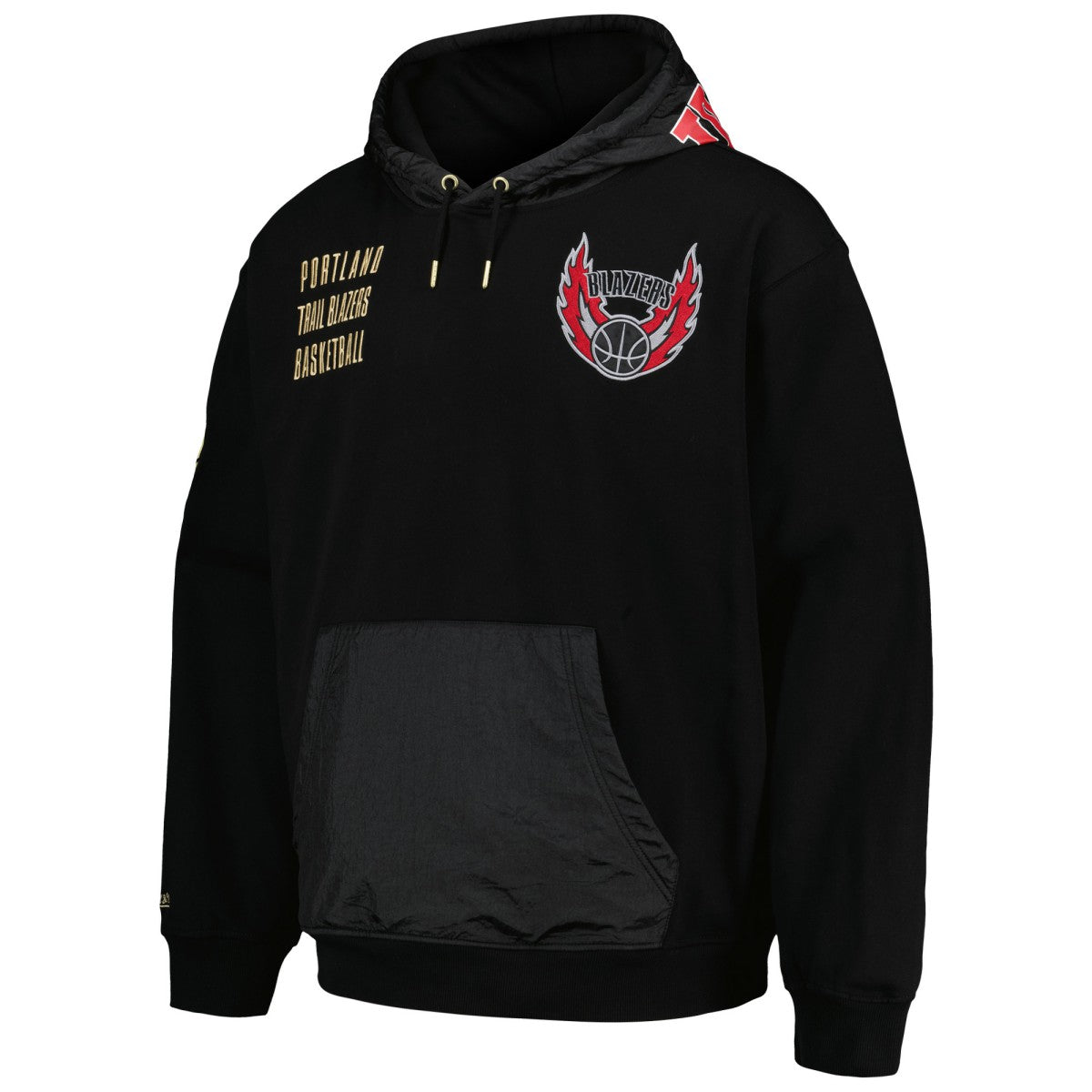 Portland Trail Blazers Team OG 2.0 Vintage Logo Fleece Pullover Hoodie Black