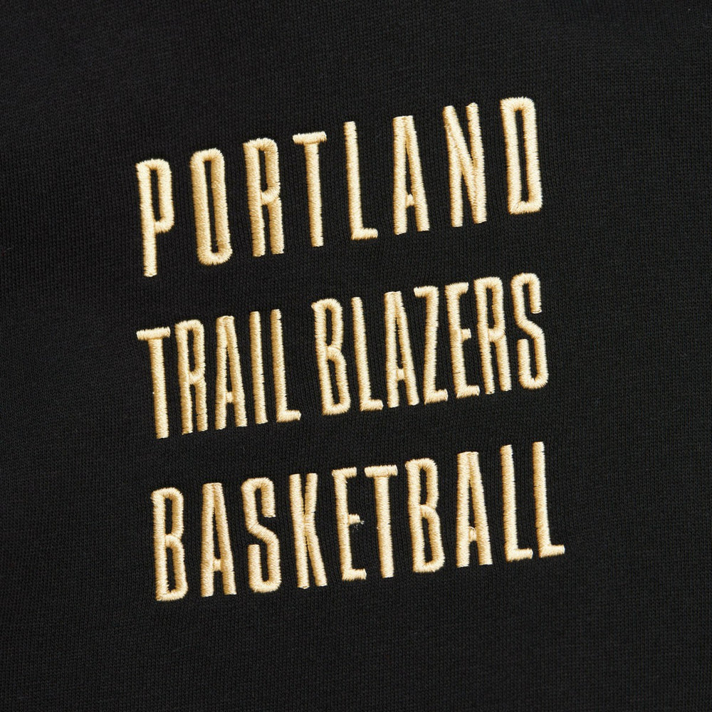 Portland Trail Blazers Team OG 2.0 Vintage Logo Fleece Pullover Hoodie Black
