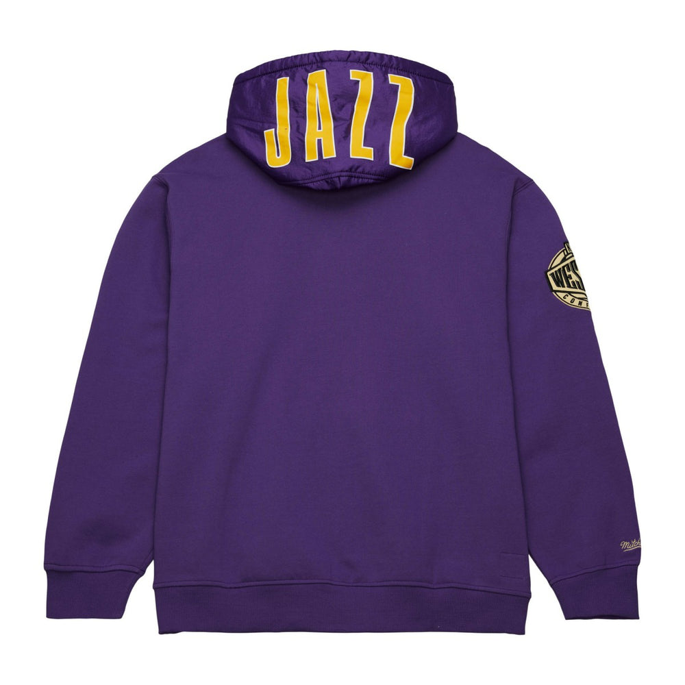 Utah Jazz Team OG 2.0 Vintage Logo Fleece Pullover Hoodie Purple