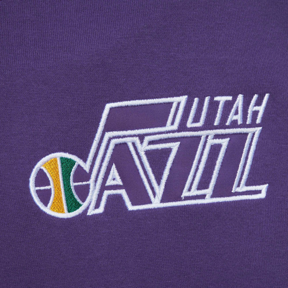 Utah Jazz Team OG 2.0 Vintage Logo Fleece Pullover Hoodie Purple