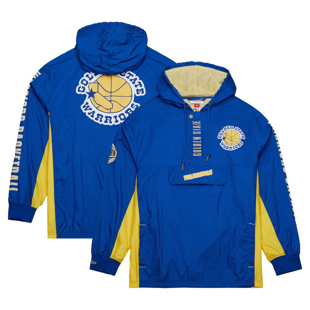 Golden State Warriors Team OG 2.0 Vintage Logo Anorak Windbreaker Quarter-Zip Jacket Royal