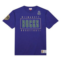 Milwaukee Bucks Hardwood Classics Team OG 2.0 Premium Vintage Logo T-Shirt Purple